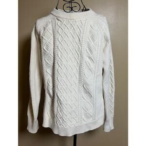 J.Crew Cream Cable Knit Sweater 100% Cotton Men’s Small